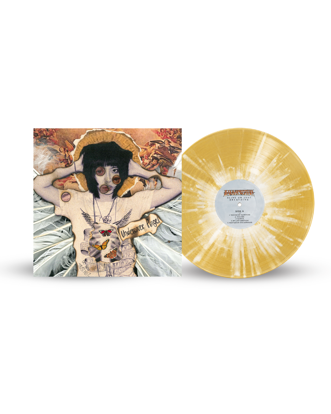 Swervy 1st Album Undercover Angel LP Gold & White Splatter